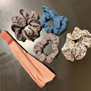 lululemon athletica Hair Accessories - Pink, Blue, Gray, Tan Scrunchies Headband
